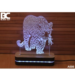 3D lampa Jaguar crveni