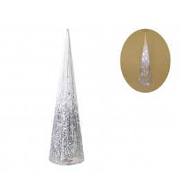 Jelka srebrno bela 80cm Shiny cone