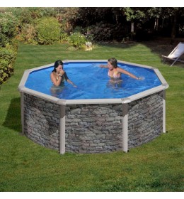 Okrugli montažni bazen Cerdena Stone SET 460x120 cm