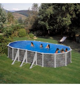 GRE ovalni montažni bazen Corcega Stone SET dubine 500x300x132cm