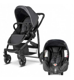 Dečija kolica + auto sedište Graco duo sistem Evo black grey