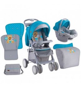 Kolica Foxy Set Blue & Grey Hello Bear