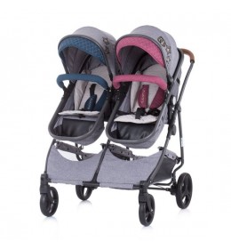 Kolica za blizance Chipolino Duo Smart Boy Girl Linen