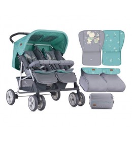 Kolica za Blizance Twin-Grey Green Bunnies