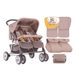 Kolica za Blizance Twin Beige&Yellow Happy Family