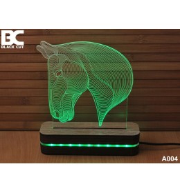 3D lampa Konj toplo bela
