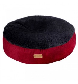 Krevet za psa Suffle okrugli crveno crni 