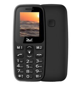 Meanit Mobilni telefon, 1.77" ekran, Dual SIM, BT, SOS dugme Crni