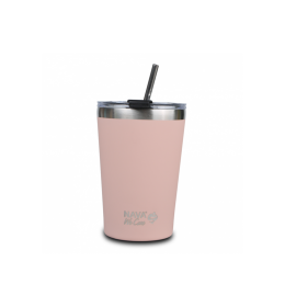Termo putna šolja sa slamkom 450ml roza nava nv10-262-110