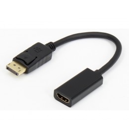 E-GREEN Adapter DisplayPort 1.4(M)  HDMI 2.0(F) kabl 20cm crni
