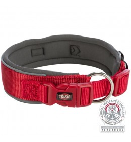 Ogrlica Premium ekstra široka L XL 53 62 cm/50 mm crveno/siva