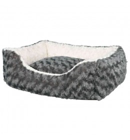 Krevet kaline kockast 80x65cm sivo/krem