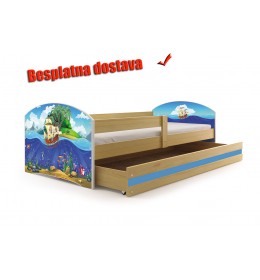 Dečiji krevet Lookie Pine 160x80 cm sa dušekom dezen 04