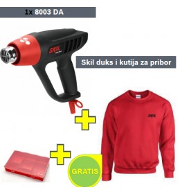 Pištolj za vreli vazduh Skil 8003DA + Skil duks i kutija za pribor