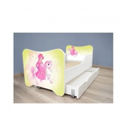 Dečiji krevet 140x70 cm happy kitty + fioka pony 7560 F