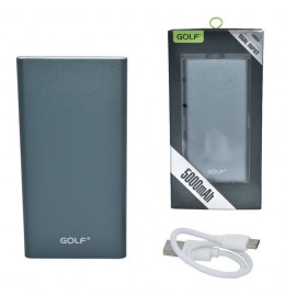 Power bank GOLF EDGE5 5000mAh sivi 2xUSB