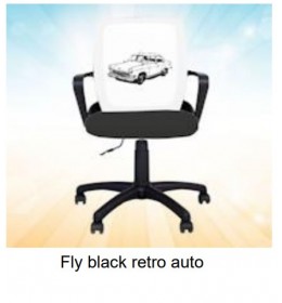 Dečija Stolica Fly Black Retro auto 