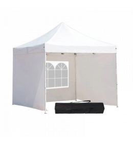 Paviljon Sa Mehanizmom 3x3m Beli Tri Stranice Torba