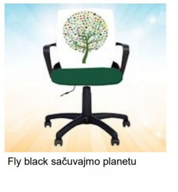 Dečija Stolica Fly Black Sačuvajmo Planetu 