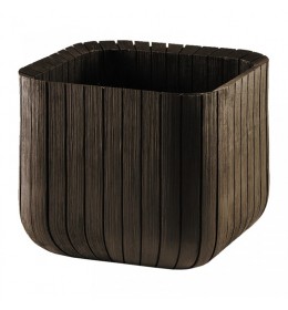 Saksija Cube Planter L braon