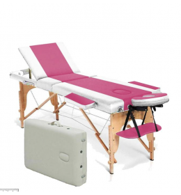 Sklopivi Sto Krevet za masažu drvo GIORDANO pink beli
