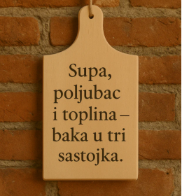 Daska za sečenje Baka u tri sastojka 