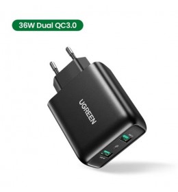 Ugreen CD161 USB brzi punjač 3.0 2xUSB 36W 10216