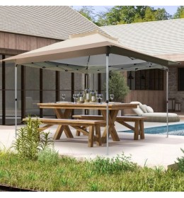 Gazebo paviljon sa mehanizmom 350x350cm Braon
