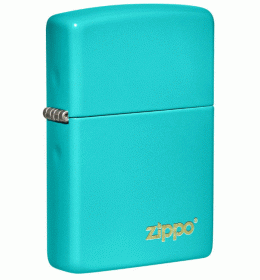 Zippo Upaljač Flat Turquoise Zippo Logo