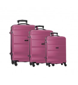 Porto, kofer, set 3 komada, ABS, vino roze 100092