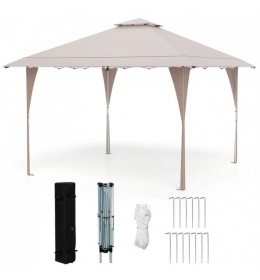Gazebo paviljon sa mehanizmom 4x4m Bež