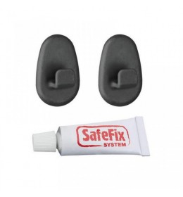 Set 2 kukice i lepak za kačenje polica Lava SafeFix Metaltex 