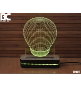 3D lampa Sijalica hladno bela