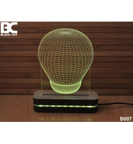3D lampa Sijalica 9 boja