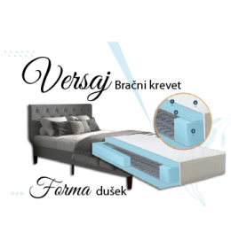 Versaj Bračni Krevet 201x149x112 cm + Forma Dušek za Bračni krevet 140x190 cm