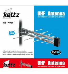 Kettz antena TV/FM/T2 RF konektor AS-K020