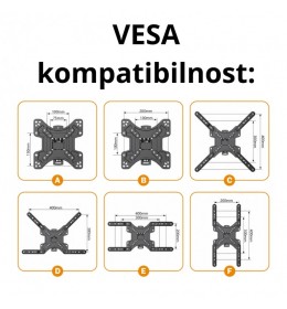 Nosač za TV zglobni Kettz TVN-6010 17"-56" 01-201