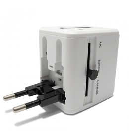 Univerzalni travel adapter EU-USA-UK-AUS 2USB