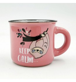 Šolja mini mug keep calm roze 
