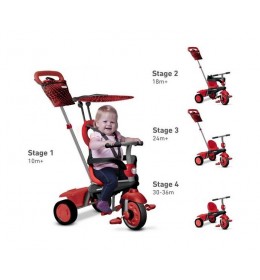 Tricikl Smart Trike Vanilla 4u1 crveni 10-36meseci