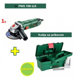 Ugaona brusilica Bosch PWS 700-115 + Kutija sa priborom GRATIS