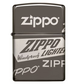 Upaljač Zippo Black Ice Logo 360