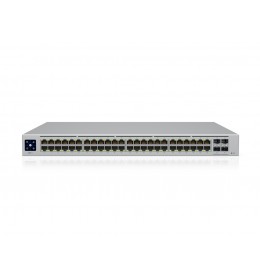 48-port, Layer 3 switch supporting 10G SFP+ connections with fanless cooling