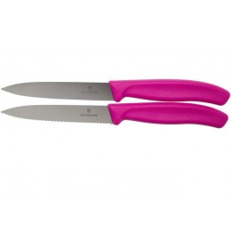 Victorinox kuhinjski nož set reckavi+ravni roze