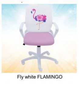 Dečija Stolica Fly White Flamingo