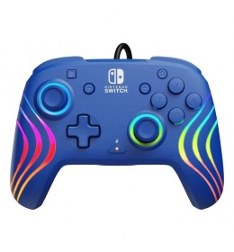 Nintendo switch afterglow wave wired controller blue  