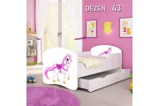 Dečiji Krevet Drveni 140x70cm Sa Fiokom i Gratis Dušek Dezen 43