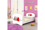 Dečiji Krevet Drveni 140x70 cm Dezen 40