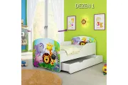 Dečiji Krevet Drveni 140x70cm Sa Fiokom i Gratis Dušek Dezen 1