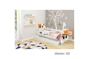 Krevet za decu ANIMALS 160X80 CM sa dodatnom fiokom WHITE 6 dezena